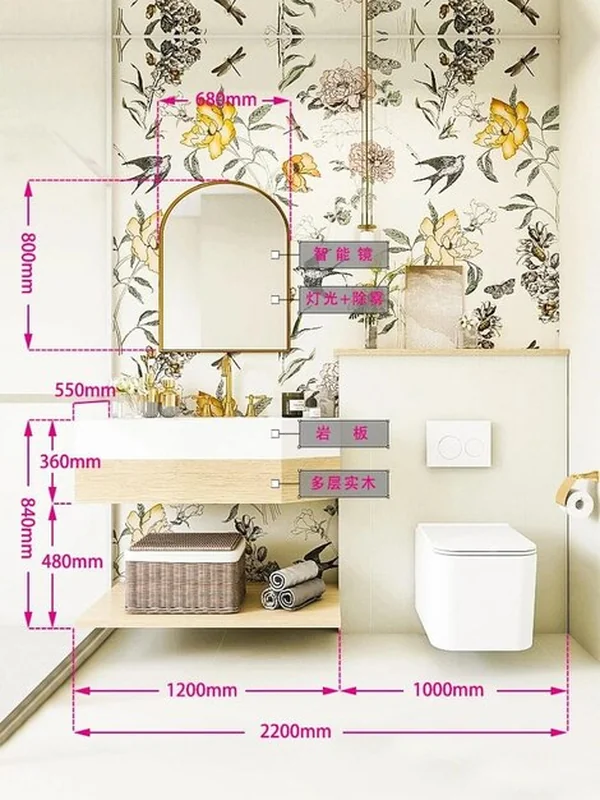 Nowoczesny projekt małej łazienki z płytkami